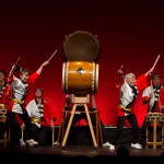 Junko and Teddy play the duet during Hachidan at Taiko Jam 2011   [photo credit: Kim Nakashima]